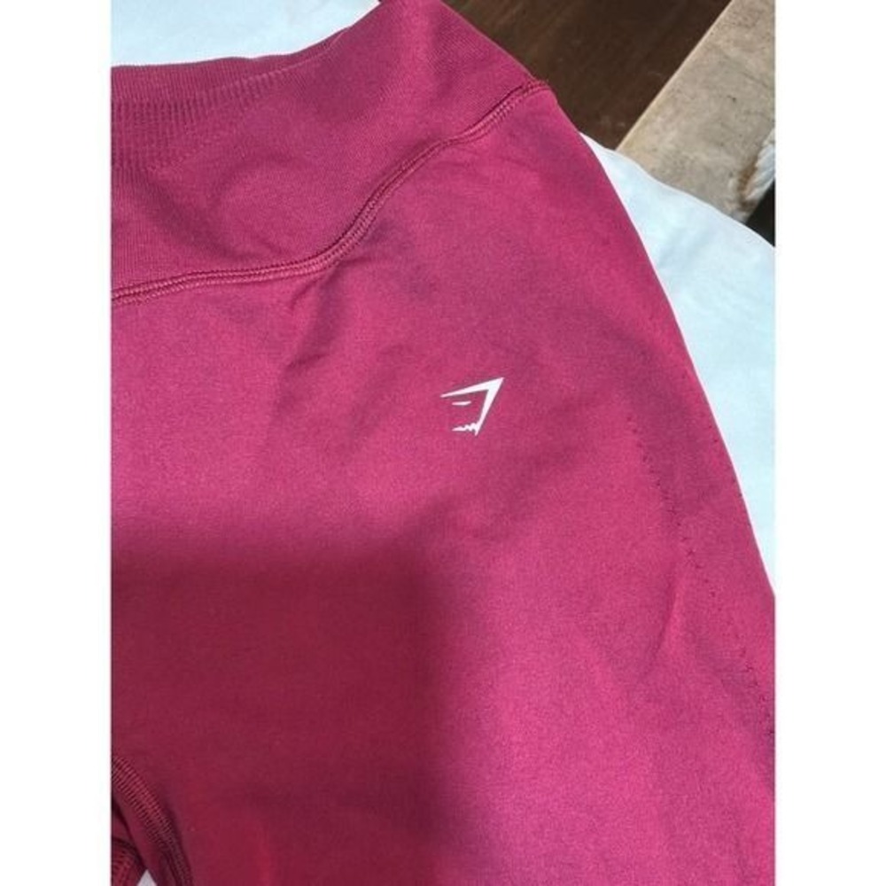 Gymshark Womens Vital Seamless Leggings Burgundy Marl High Rise Size Large